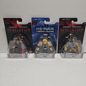 He-Man Etermia Minis Mercenary Teels, Faker & He-Man New Action Figure Lot